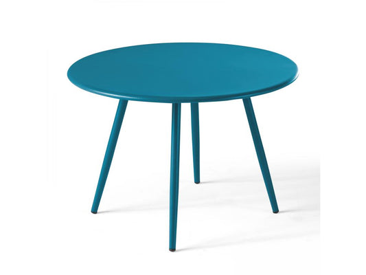 Set of 2 round blue steel coffee tables Homzora