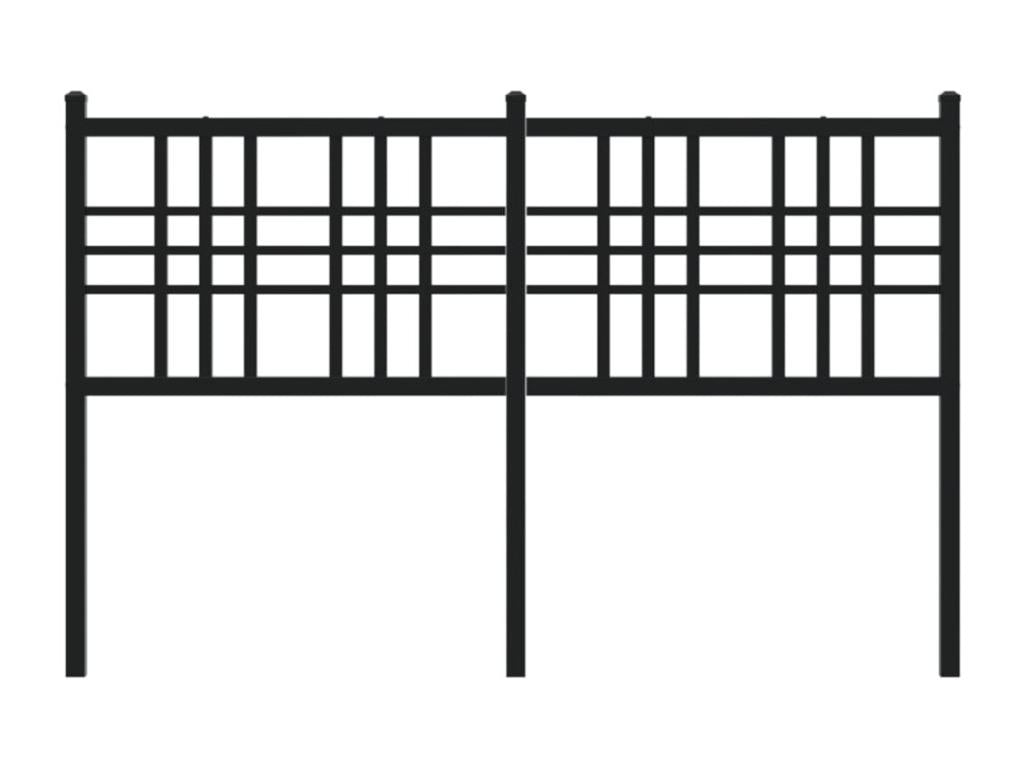 Black metal headboard 120cm
