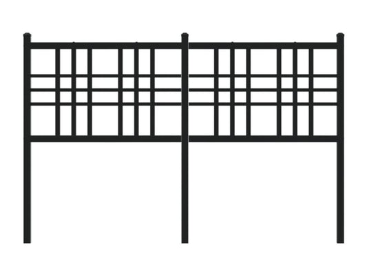 Black metal headboard 120cm