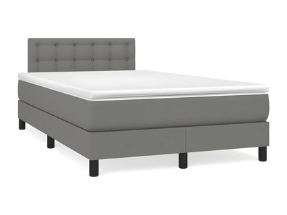 Homzora bed base with dark grey mattress 120x190cm fabric