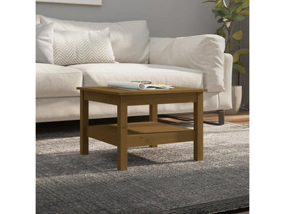 Coffee table, honey brown, 55x55x40 cm, solid pine wood