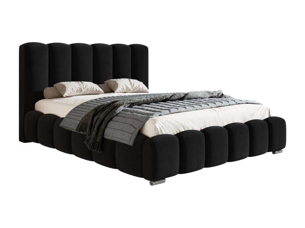 Homzora Bed Homzoraé 180x200 cm Homzora Double Bed with Slatted Base to Homzora Bed 140x200 Black Amor Velvet 4322