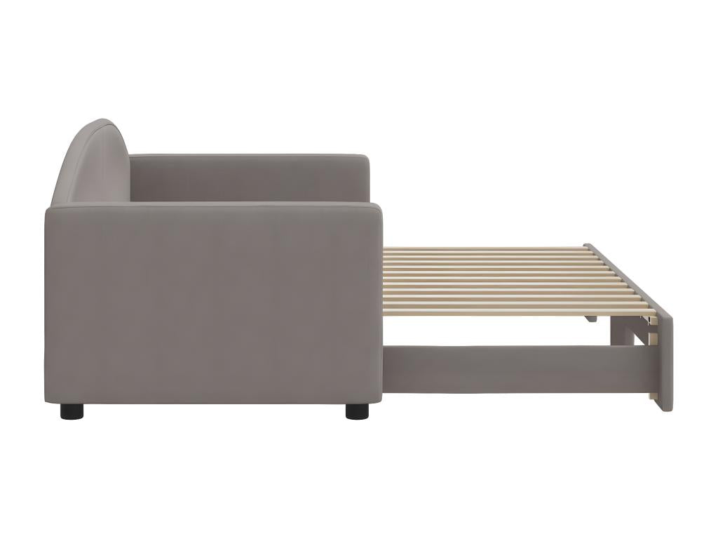 Meubiana 80x200 cm daybed with pull-out bed, fabric