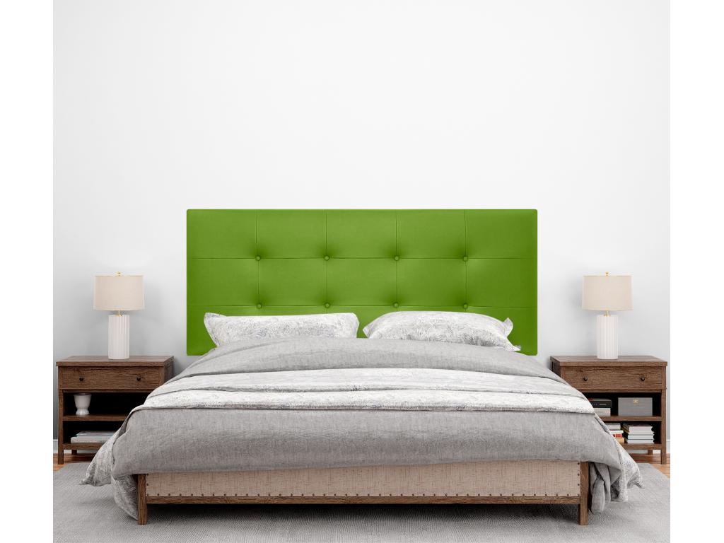 Meubiana Faux Leather Upholstered Headboard 160x115cm with Legs for 150/160cm Beds - Green