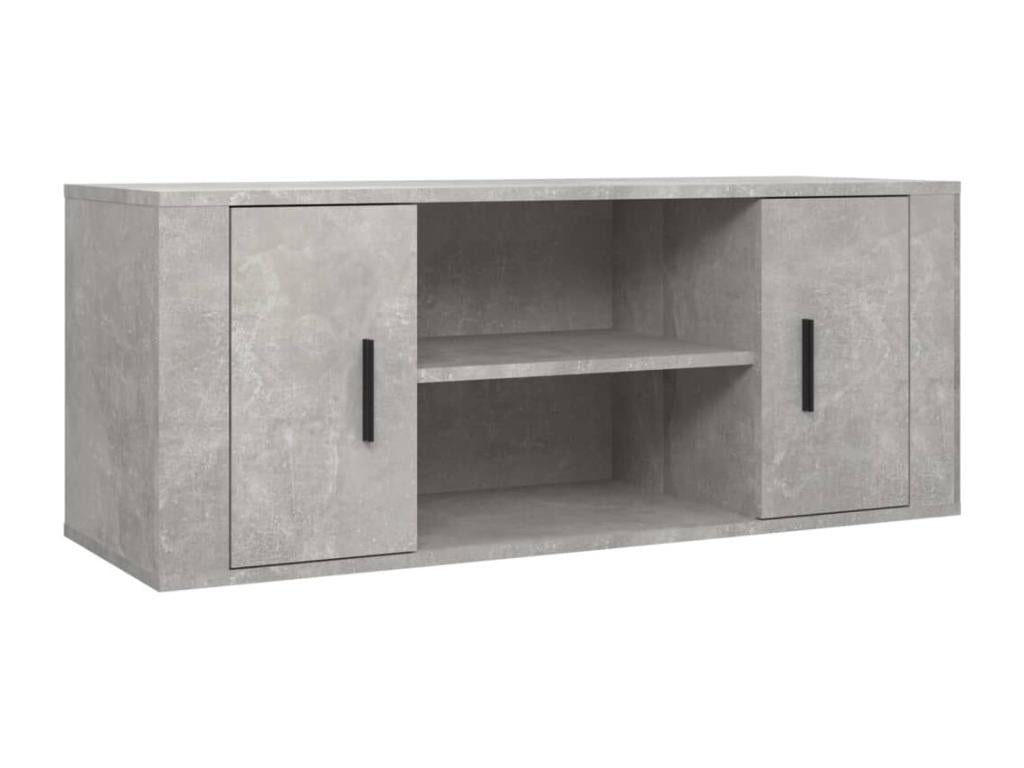 TV stand, concrete grey, 100x35x40 cm, engineered wood