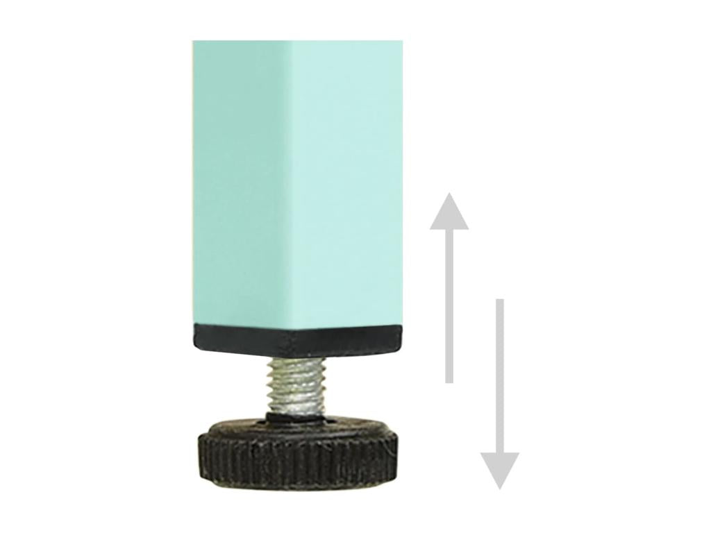 Set of 2 bedside tables, mint green, 35x35x51 cm, steel