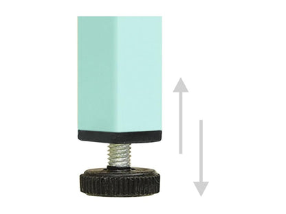 Set of 2 bedside tables, mint green, 35x35x51 cm, steel