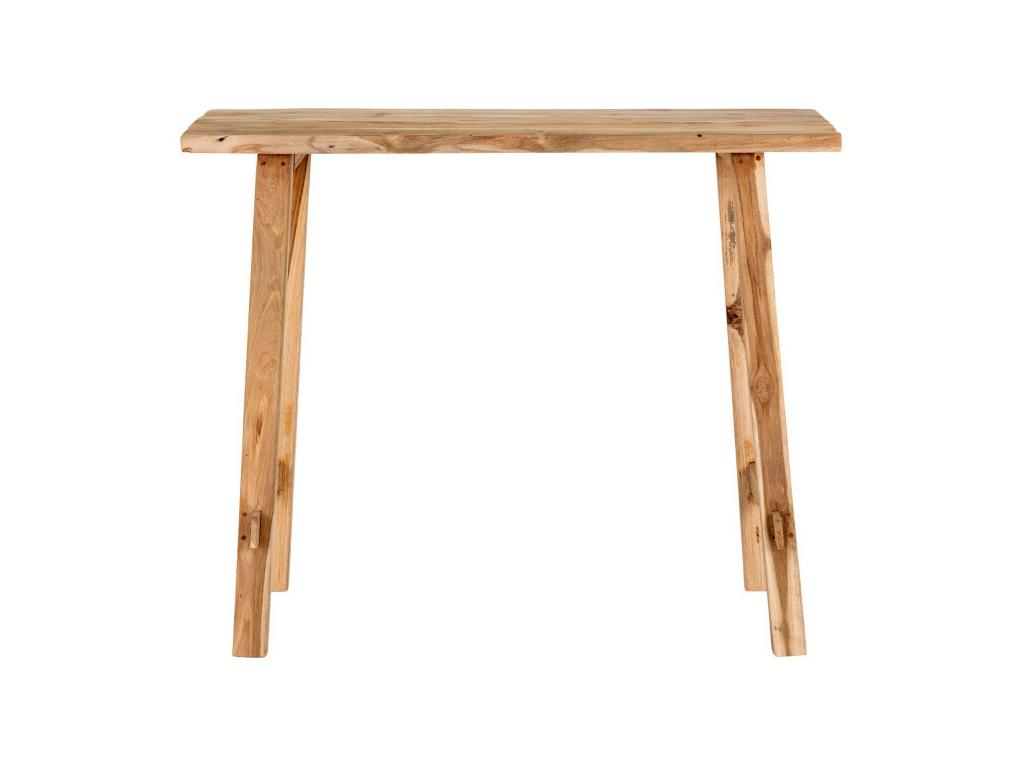 Meubiana - Teak console table, 90cm wide, light wood color