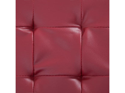 Storage pouf 87.5cm Burgundy red faux leather