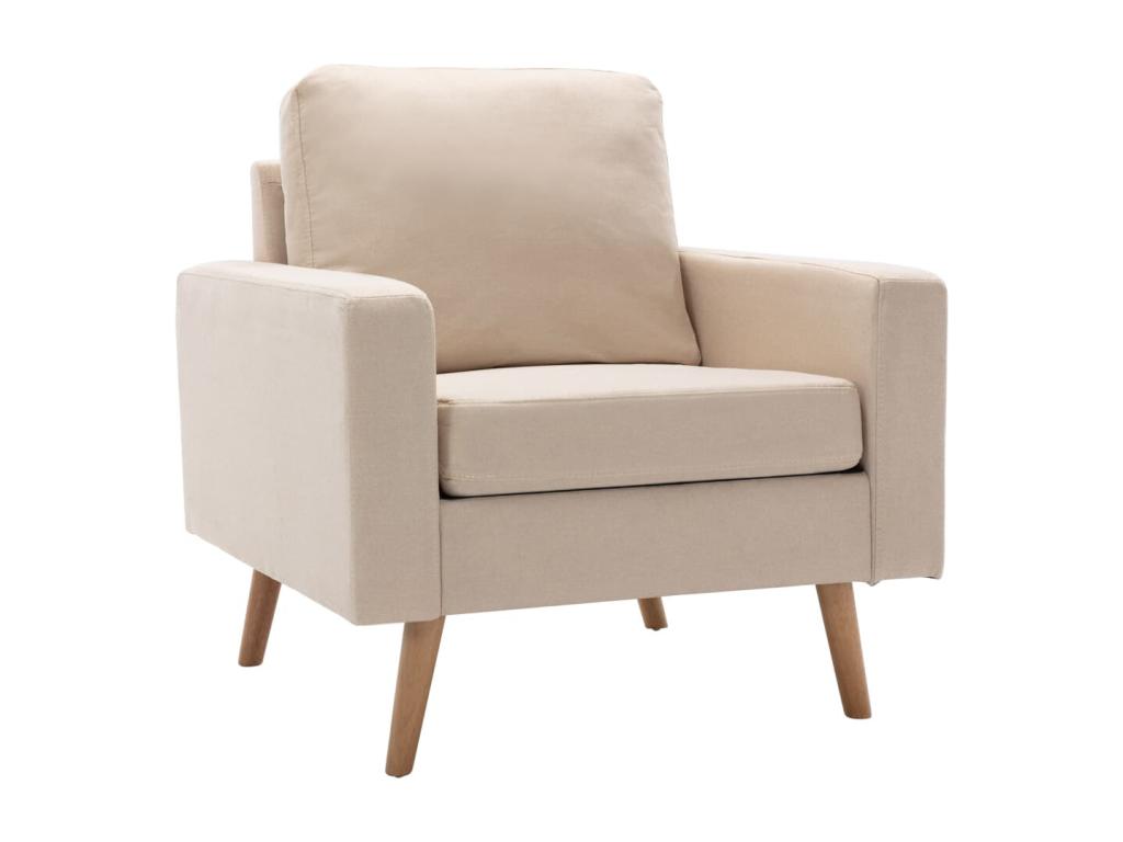 Cream Fabric Armchair