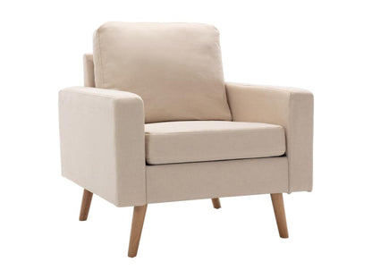 Cream Fabric Armchair