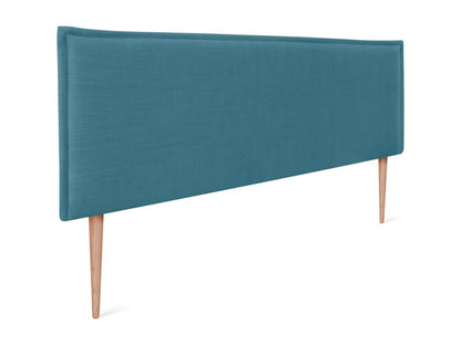 Meubiana Smooth Natural Linen Headboard with Padding 145x105cm with Legs for 135/140cm Beds - Turquoise