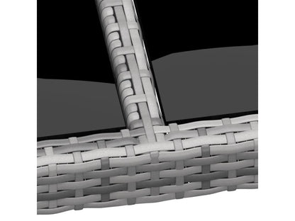 11-piece garden dining set, grey woven resin