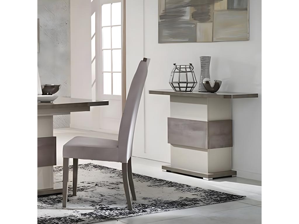 Meubiana - Console 110cm Metallic Steel Grey and Matte Meubiana Grey