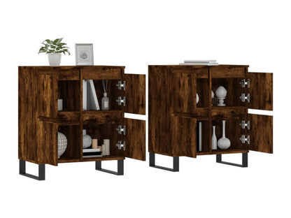 2-piece smoked oak engineered wood sideboards