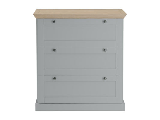 Chest of drawers with 3 drawers, Grey/Oak