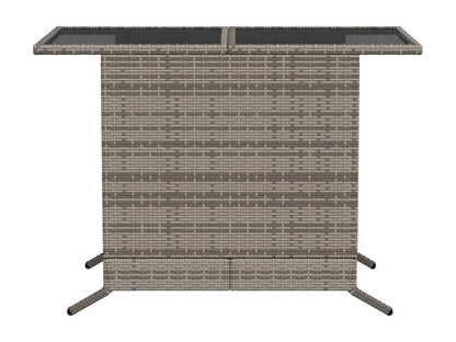 Meubiana 3-piece set with grey resin wicker cushions