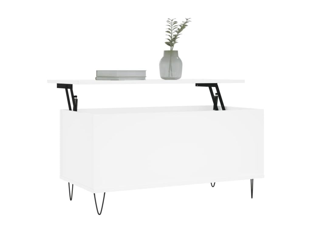 Coffee table, white, 90x44.5x45 cm, engineered wood