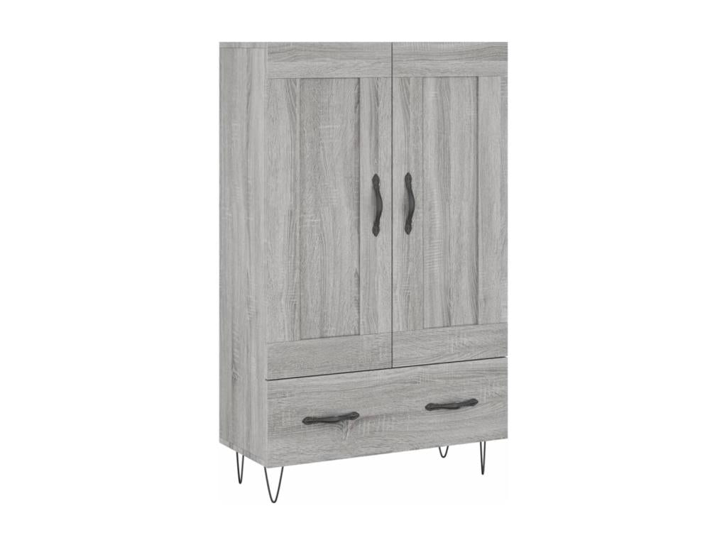 Homzora tall sideboard, grey, 69.5x31x115 cm, engineered wood
