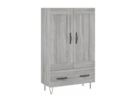 Homzora tall sideboard, grey, 69.5x31x115 cm, engineered wood