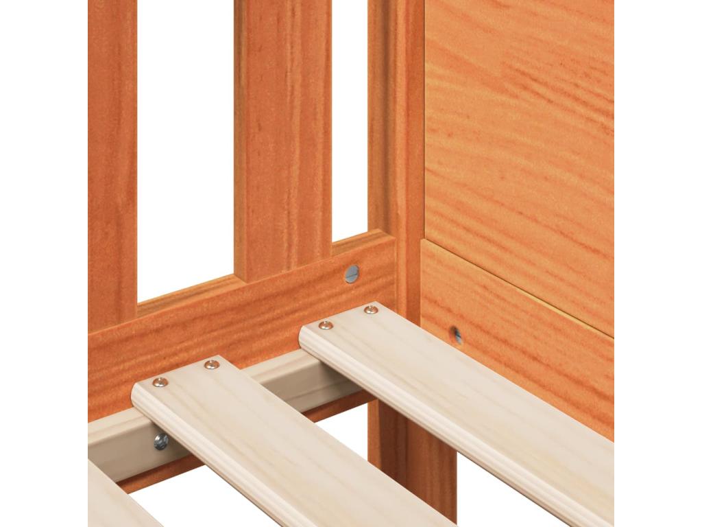 Children's house-shaped bed frame without mattress, pine