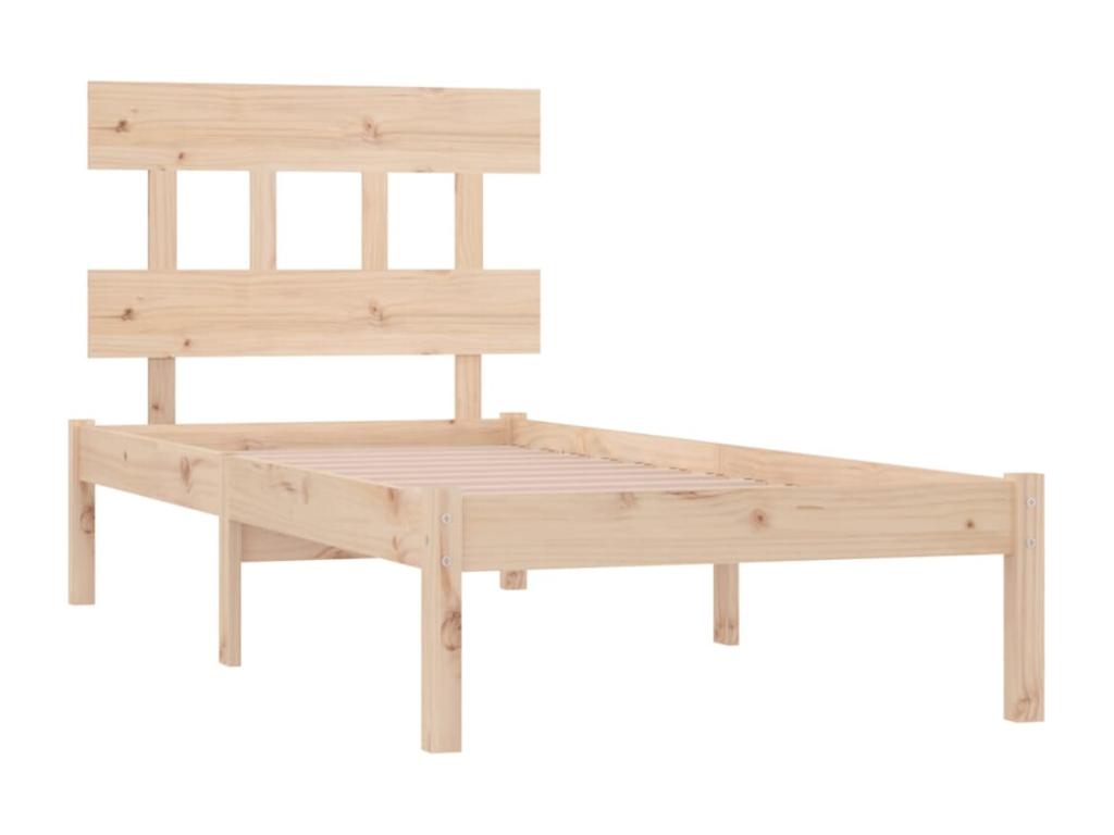 Bed frame without mattress 90x190 cm solid wood