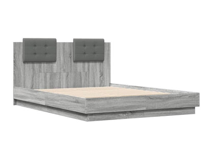 Meubiana grey bed frame with headboard, 120x190 cm