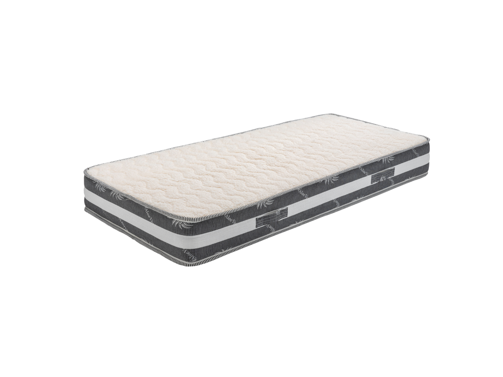 Set of 2 Mattresses 90x200x22cm, 2 Memory Foam Pillows, 2 Mattress Protectors - Very Firm - Winter Side