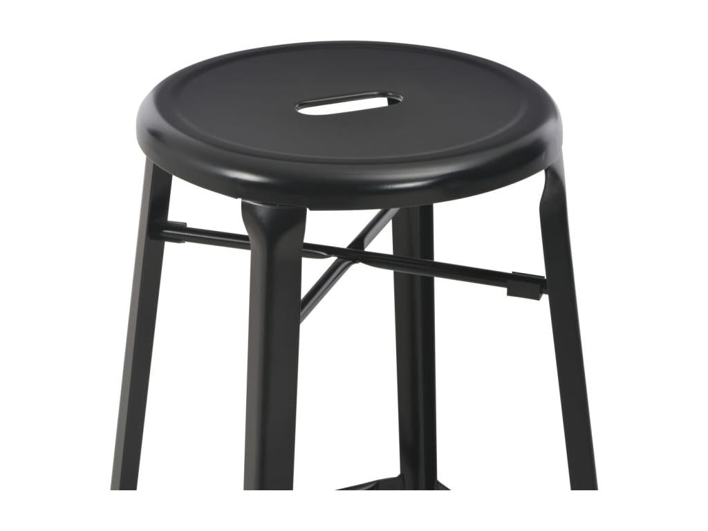 Meubiana black metal stools - Set of 2