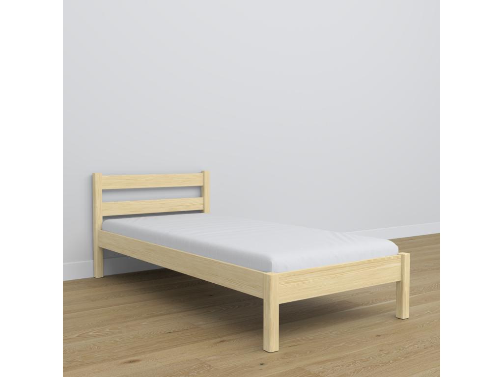 Single wooden bed N01 Light Pine 80x180