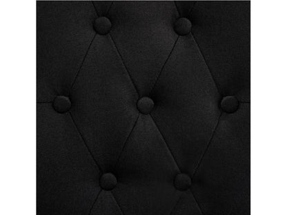 Meubiana upholstered chair in black fabric with black wooden legs - Set of 2