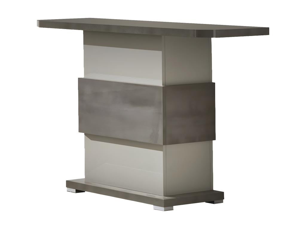 Meubiana - Console 110cm Metallic Steel Grey and Matte Meubiana Grey