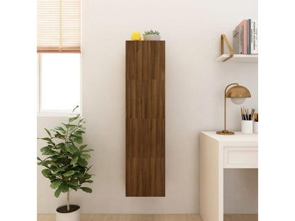 4-piece wall-mounted TV unit, brown oak, 30.5x30x30 cm