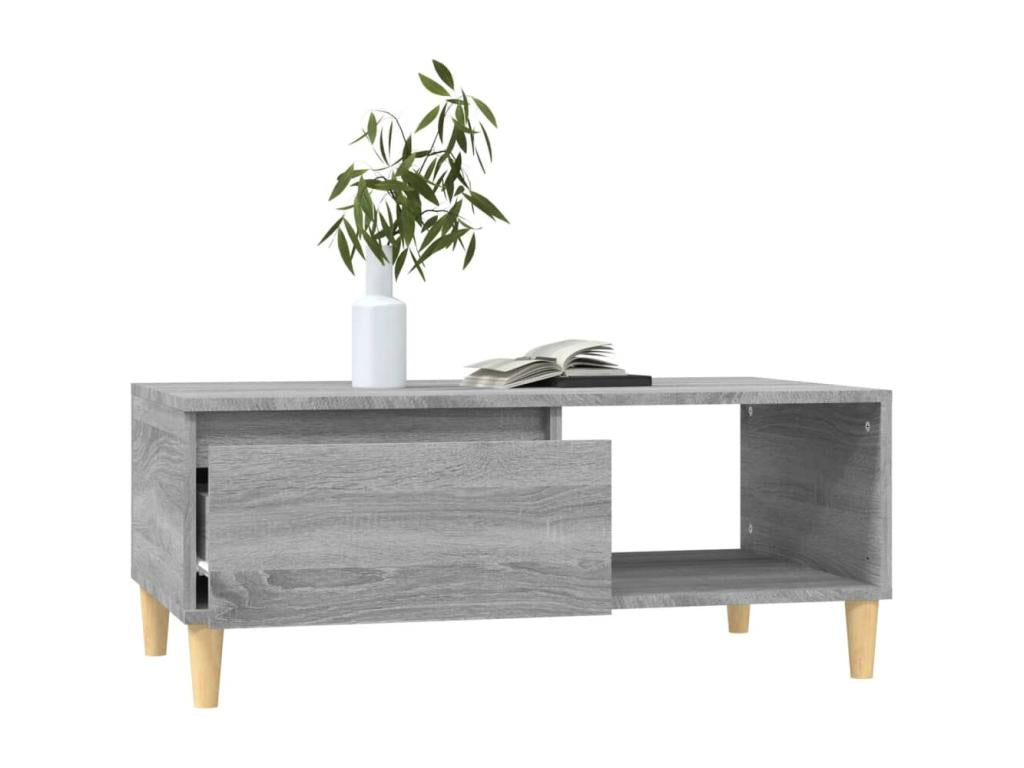 Homzora coffee table, grey, 90x50x36.5 cm, engineered wood