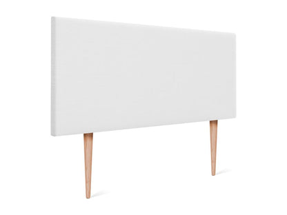 Homzora Smooth Natural Linen Headboard 95x105cm with Legs for 90cm Beds - White