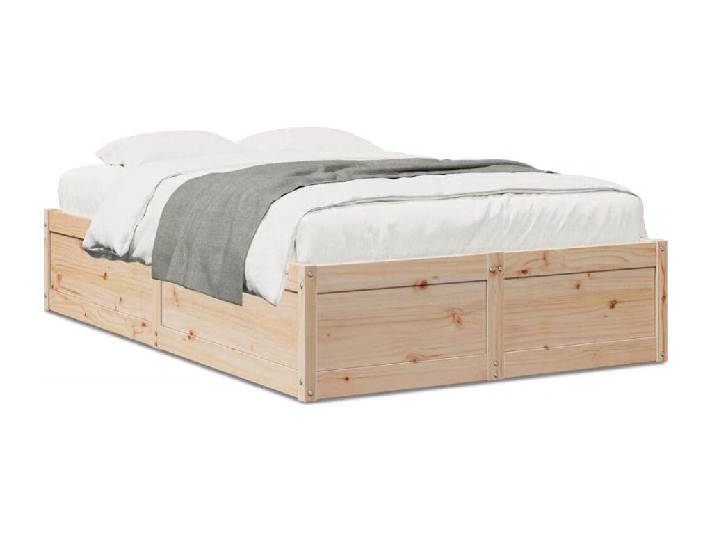 Bed frame 120x200 cm solid pine wood
