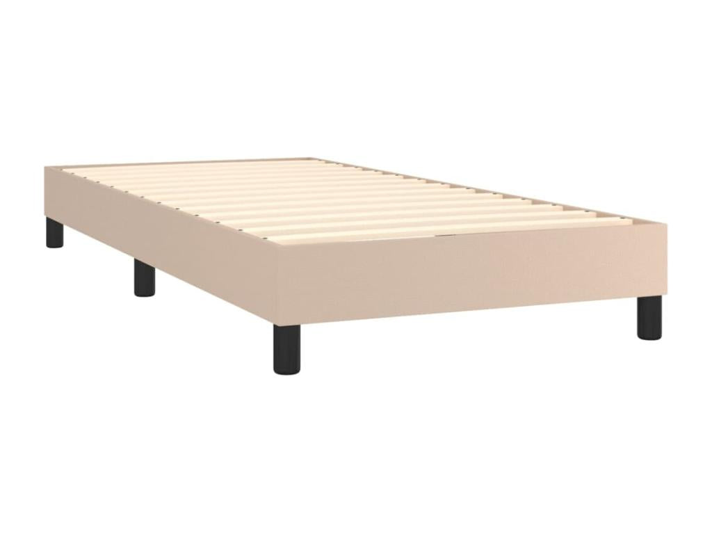Upholstered bed base with Cappuccino mattress 80x200 cm
