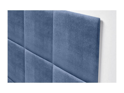 Homzora Upholstered Headboard in High-Quality Corduroy, with Interchangeable Self-Adhesive Panels, Blue, 110 cm